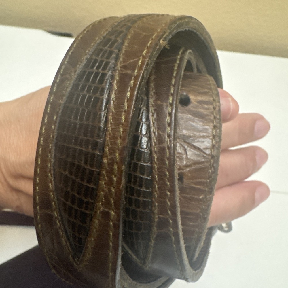 Genuine Leather Belt Size 38 Made In Italy. Paolo de Ponle VTG